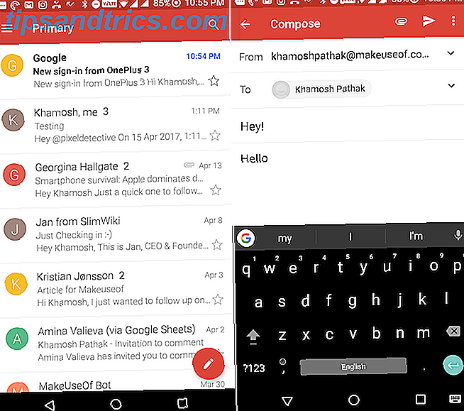 η εφαρμογή gmail στείλει ένα νέο μήνυμα ηλεκτρονικού ταχυδρομείου