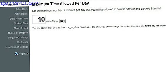 TimeWarp redirige les distractions et vous permet de rester concentré [Chrome] Paramètres StayFocusd Temps maximum autorisé