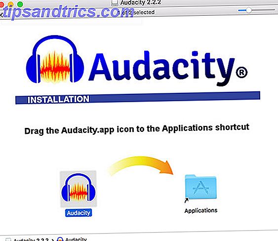 Installere Audacity for macOS