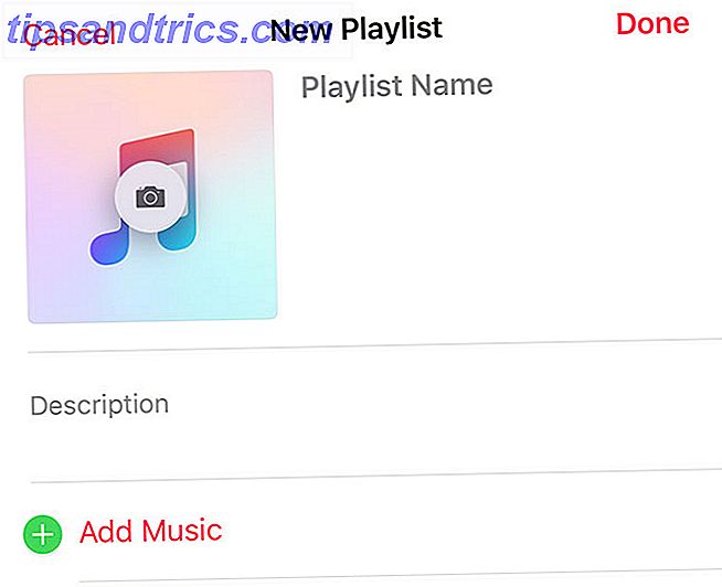 Opprett ny spilleliste Apple Music iOS