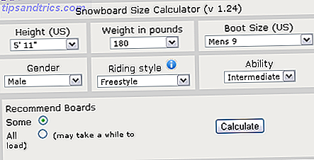 finn riktig størrelse snowboard