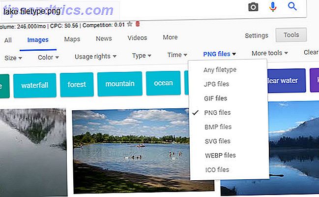 Recherche d'images Google par type de fichier