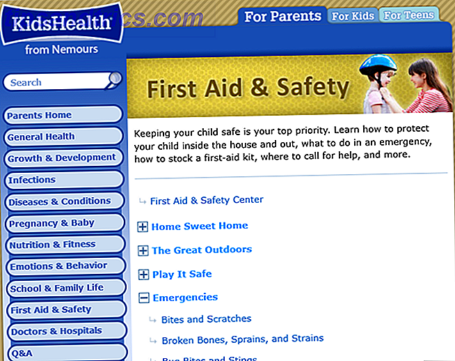 kidshealth førstehjelp web