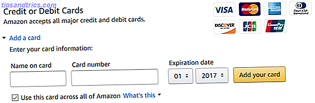 La tarjeta de Amazon Shopping Guide amazon shopping payment method