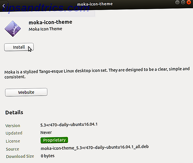 Klik op Installeren in het dialoogvenster Ubuntu Software Center