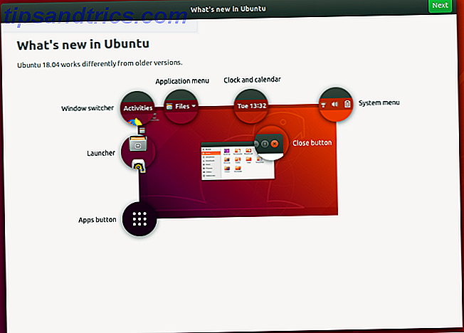 Ubuntu 18.04 LTS-functies - welkomstscherm voor nieuwe bureaubladindeling