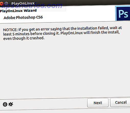 Hoe installeer ik Adobe Photoshop op Linux - waarschuwing