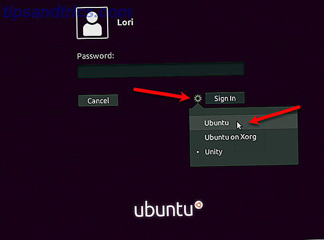 Selecteer Ubuntu-bureaublad voordat u zich aanmeldt