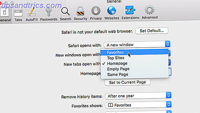 Nuevas pestañas se abren con la opción en la configuración de Safari