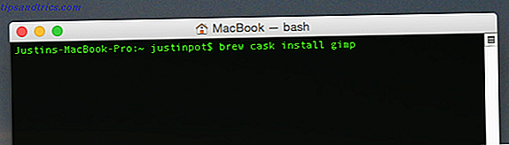 Installez le logiciel de Mac du terminal avec Homebrew cask install gimp