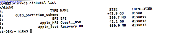 Slik sletter du (eller reparerer) Macens gjenopprettingspartisjon diskutil liste 1 670x142
