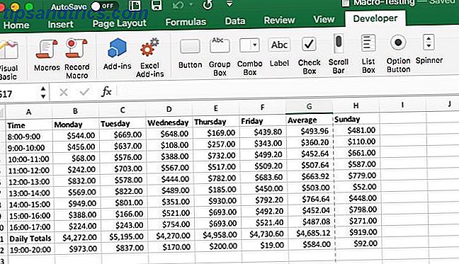 Makroer i Excel på Mac for å spare tid