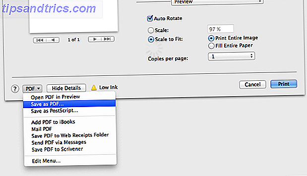 OS X imprime en PDF