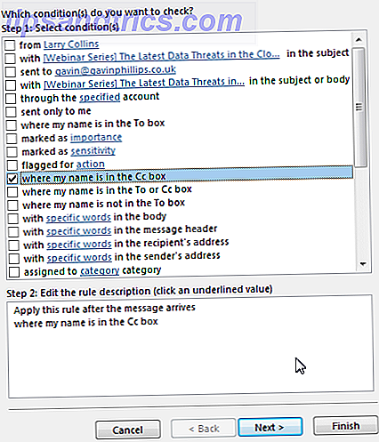 Outlook Aangepaste regel voor CC Inbox