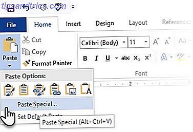 Microsoft Word Paste Special Right-Click