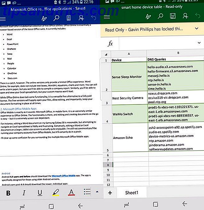 6 måter du kan bruke Microsoft Office uten å betale for det Android Microsoft Office Apps Word Excel