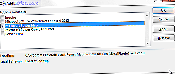Mapa de energía para Excel