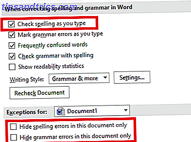 Hoe te spellen en grammatica Controleer in Microsoft Word ms woordcontrole als type