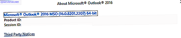 Εύρεση της έκδοσης του Microsoft Outlook