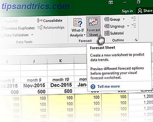 Prognose med Excel 2016