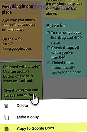 Comment partager Google Gardez des notes avec d'autres applications sur votre téléphone Copiez vers Google Docs