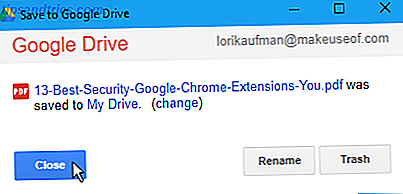 Save to Google Drive dialog box