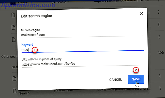 Αλλάξτε τη λέξη-κλειδί για μια μηχανή αναζήτησης στο Chrome