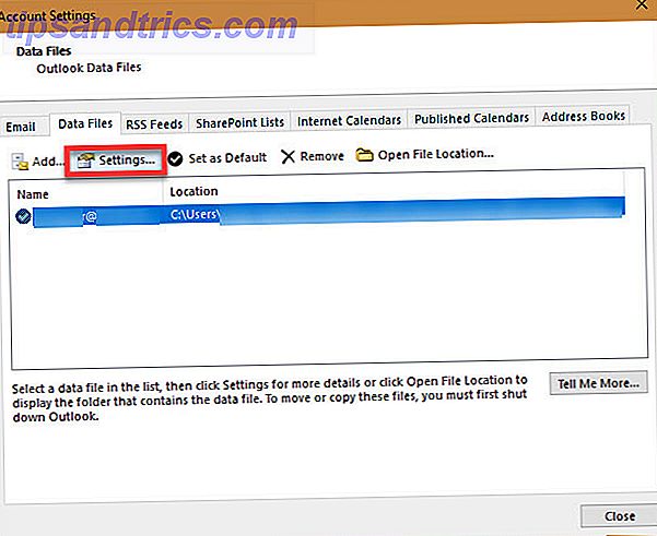 Mot de passe protéger votre fichier PST - Microsoft compte email