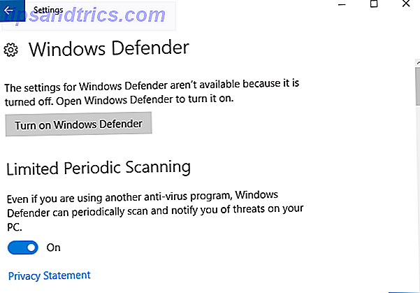 escaneo periódico de Windows Defender