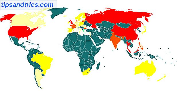 mapa del mundo de la privacidad