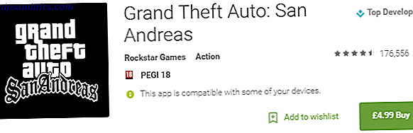 Grand Theft Auto San Andreas Entrada de Google Play Store