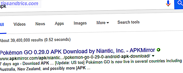 Chrome APK-søk