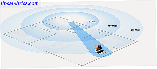 Afbeelding van Apple.com over de AirPort Extreme met 802.11ac "beamforming" -technologie.