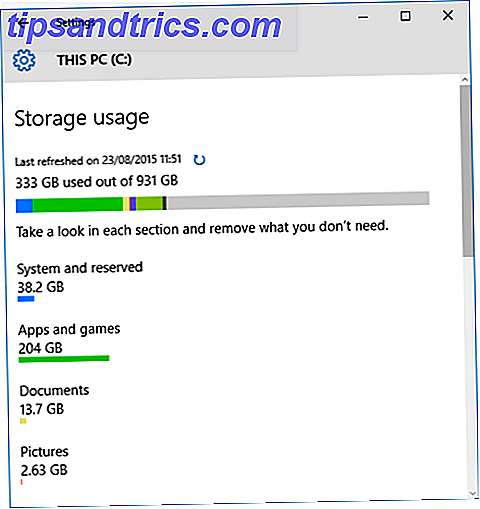 Windows 10 χώρο αποθήκευσης χρήση