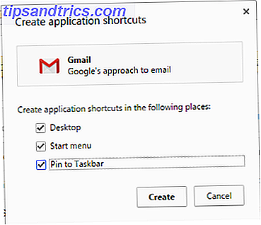 Raccourci d'application Gmail