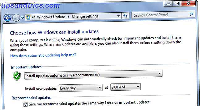 Το Windows Update σημαντικό και συνιστάται