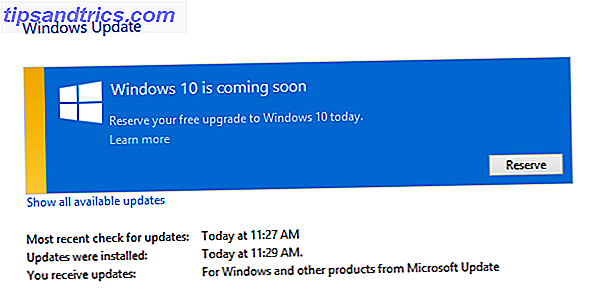 Windows 10 kommer til Windows Update