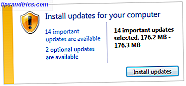 Windows 7 oppdateringer tilgjengelig
