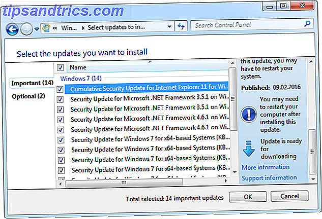 Windows 7 Tilgjengelige oppdateringer
