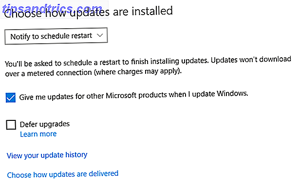 Windows 10 Velg hvilke oppdateringer som er installert