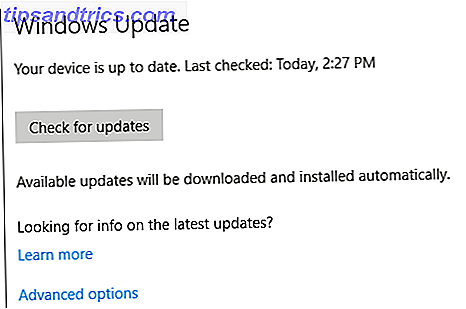Windows 10 Windows Update Check for oppdateringer