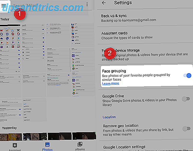 7 Kostenlose Google-Dienste, die Sie kosten Akkulaufzeit und Datenschutz deaktivieren Gesichtserkennung Google Fotos