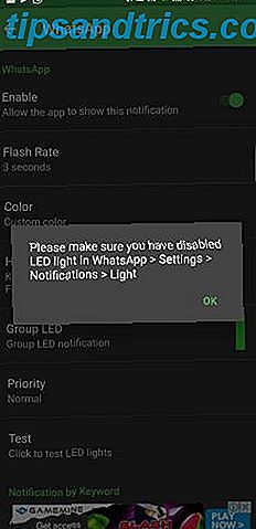 permessi gestore luce notifiche led Android