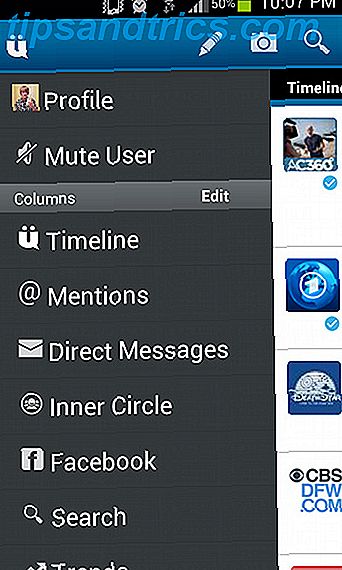 Tag kontrol over din Twitter konto med UberSocial [Android 2.1+] ubersocial menu