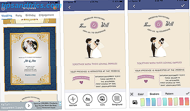 crie seus próprios convites de casamento com o aplicativo móvel do fabricante de cartões de convite