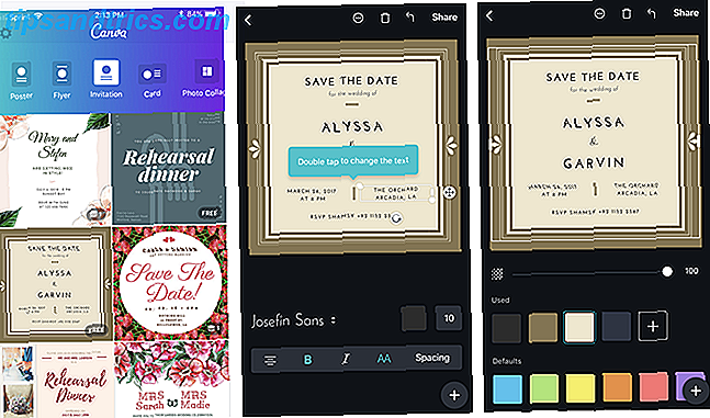 lav dine egne bryllup invitationer med canva til mobil