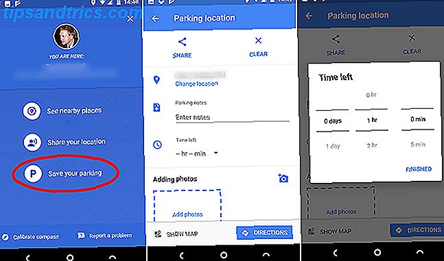 google maps android parking