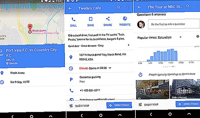 Google Maps Android zusätzliche Informationen