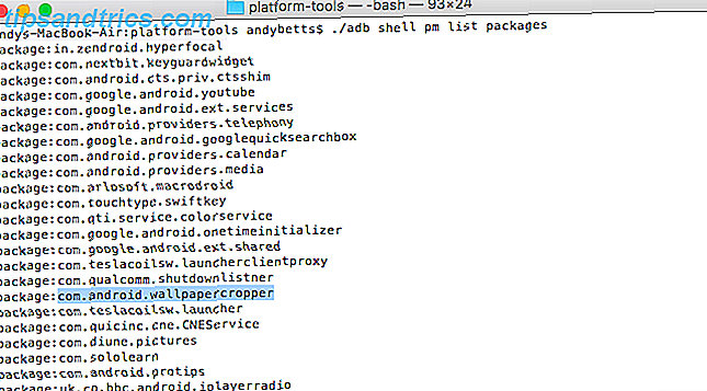 Android Adb-Liste Pakete