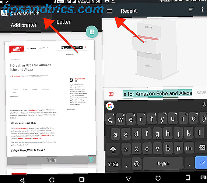 konvertere webside til PDF i Chrome til Android 2